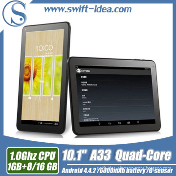 Allwinner A33 Quad Core 1GB+8GB/16GB Android 4.4.2 10.1 Inch Tablet PC (PBE1035Y)
